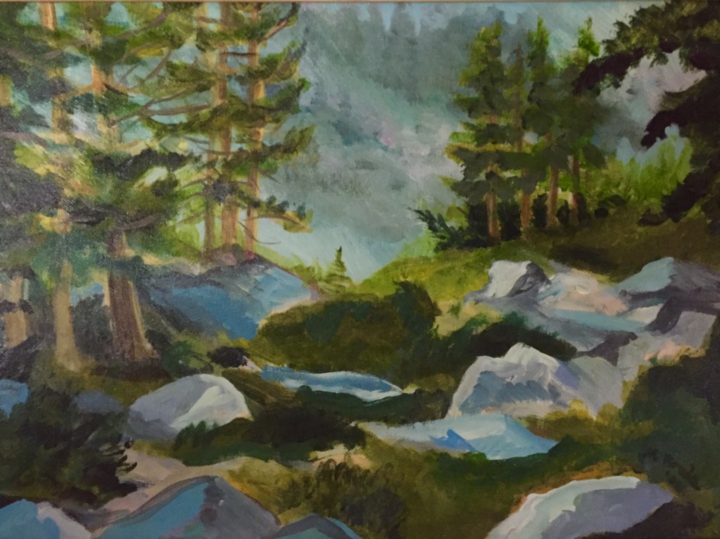 Algonquin Hike - original painting by Maggie Broda, SOLD